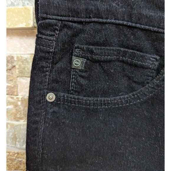 AG ADRIANO GOLDSCHMIED The PRIMA Black Midrise Corduroy Cigarette Pants Womens 3 - Picture 5 of 7